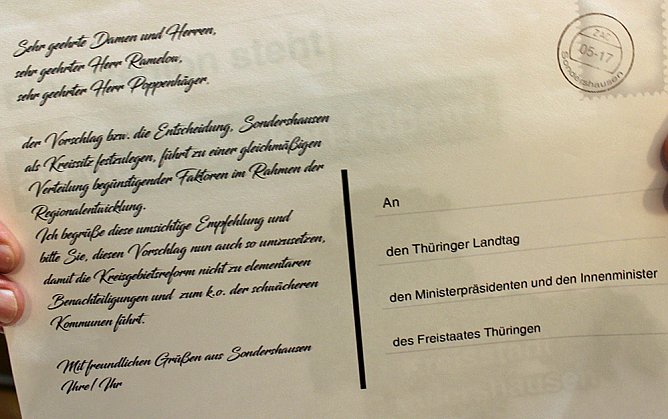 Postkartenaktion zur Gebietsreform kommt (Foto: Karl-Heinz Herrmann)