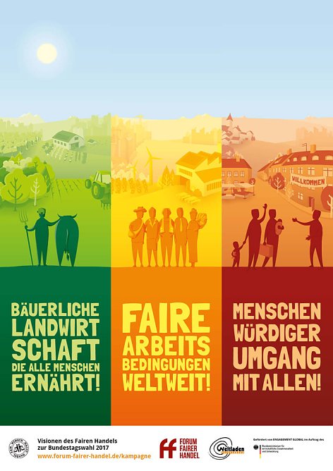 Visionen des Fairen Handels f&uuml;r die Bundestagswahl 2017 (Foto: Forum Fairer Handel)
