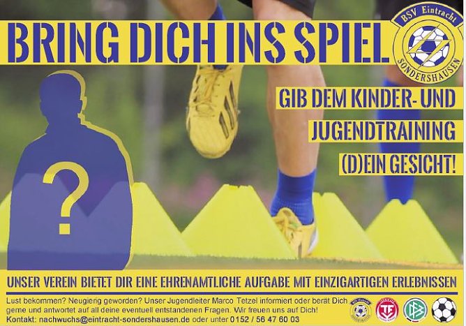 Gib dem Nachwuchs (D)ein Gesicht (Foto: Eintracht Sondershausen)