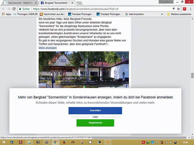 Probleme mit dem Bergbad (Foto: Karl-Heinz Herrmann)