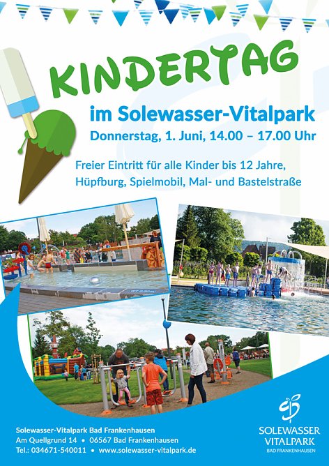 Kindertag im Solewasser-Vitalpark (Foto: Stadtmarketing Bad Frankenhausen) Kindertag im Solewasser-Vitalpark (Foto: Stadtmarketing Bad Frankenhausen)