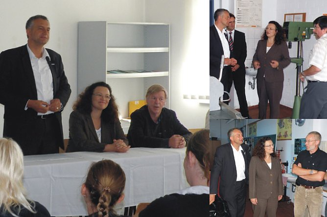 Nahles und Lemme in Artern (Foto: SPD JoSa)