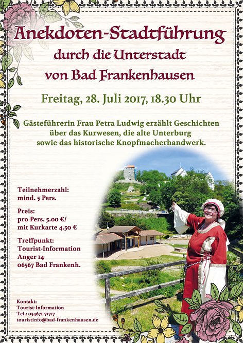 Anekdotenf&uuml;hrung und Blutspendetermine (Foto: Stadtmarketing Bad Frankenhausen)