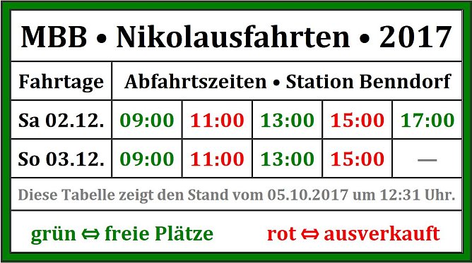 Nikalausfahrten (Foto: Mansfelder Bergwerksbahn) Nikalausfahrten (Foto: Mansfelder Bergwerksbahn)