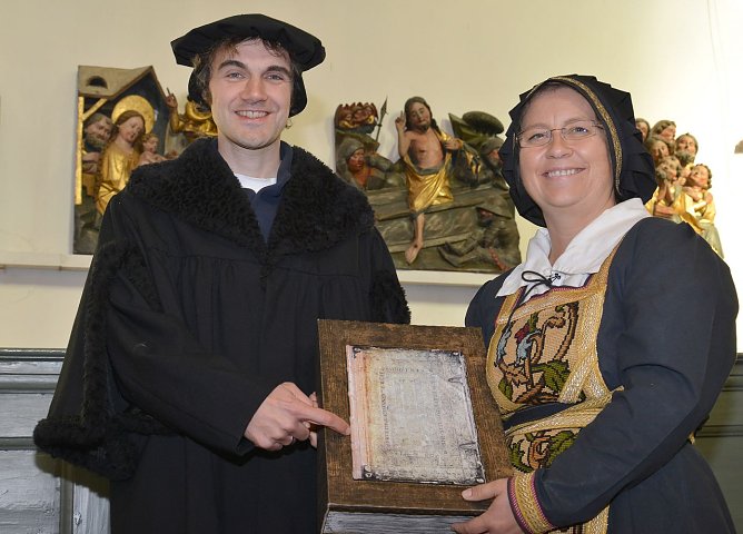 Thomas M&uuml;ntzer zu Gast in seienr Geburtsstadt (Foto: Biosph&auml;renreservat Karstlandschaft S&uuml;dharz)