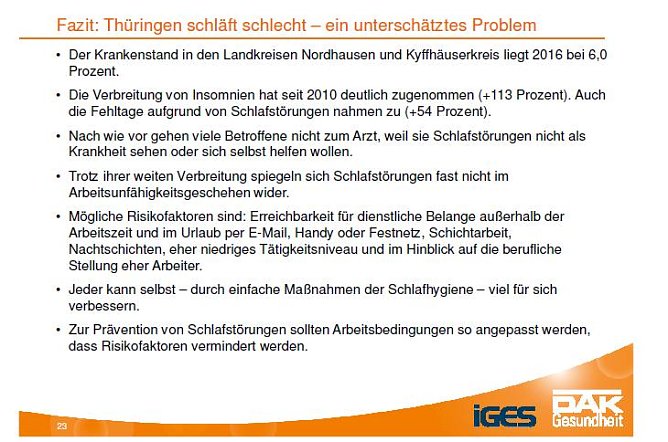 Über 80 Prozent der Thüringer leiden unter Schlafproblemen (Foto: DAK) Über 80 Prozent der Thüringer leiden unter Schlafproblemen (Foto: DAK)