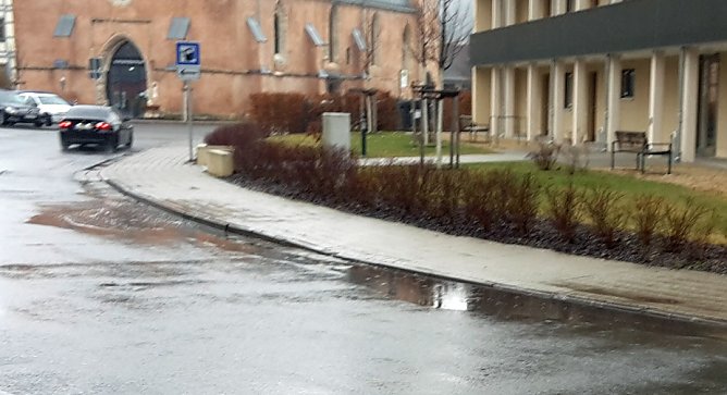 Osterhase holte sich kalte F&uuml;&szlig;e (Foto: Karl-Heinz Herrmann)