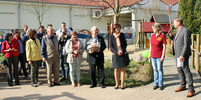 Hurra, wir spielen in der sanierten Kita (Foto: Karl-Heinz Herrmann) Hurra, wir spielen in der sanierten Kita (Foto: Karl-Heinz Herrmann)