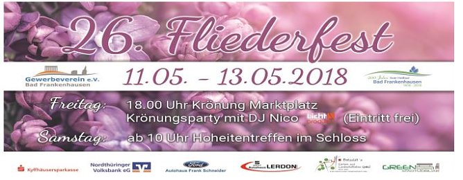 Programm Fliederfest (Foto: Stadtmarketing Bad Frankenhausen) Programm Fliederfest (Foto: Stadtmarketing Bad Frankenhausen)