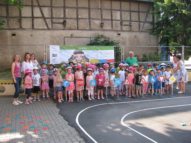 Verkehrssicherheitstag in der Kita Bienchen  Heldrungen (Foto: Bernd M&uuml;ller)