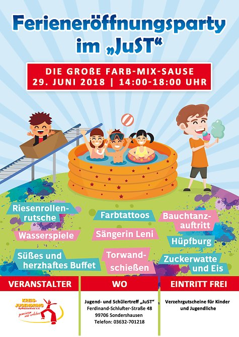 Feriener&ouml;ffnungsparty Farb-Mix-Sause (Foto: JUST)