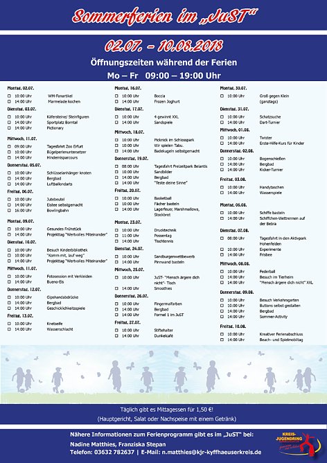 Sommerferien im JuST (Foto: JUST) Sommerferien im JuST (Foto: JUST)