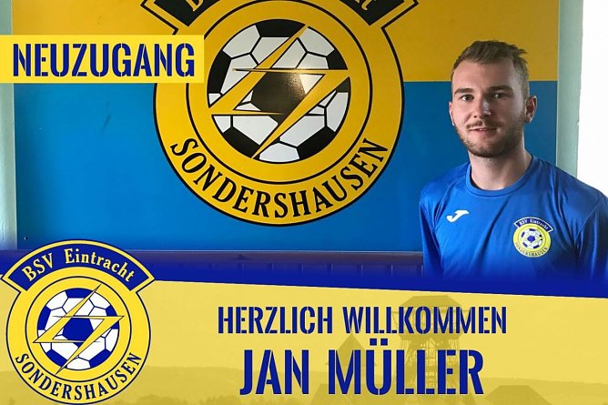 Jan Müller – zweiter Neuzugang bei der Eintracht (Foto: BSV Eintracht Sondershausen) Jan Müller – zweiter Neuzugang bei der Eintracht (Foto: BSV Eintracht Sondershausen)