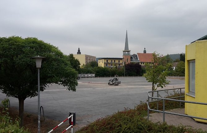 Parkplatz wird saniert (Foto: Karl-Heinz Herrmann)