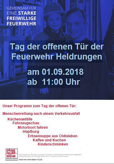 Tag der offenen Tür der Feuerwehr Heldrungen (Foto: FFW Heldrungen) Tag der offenen Tür der Feuerwehr Heldrungen (Foto: FFW Heldrungen)