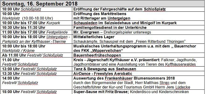Programm zum Frankenh&auml;user Bauernmarkt (Foto: Stadtmarketing Bad Frankenhausen)