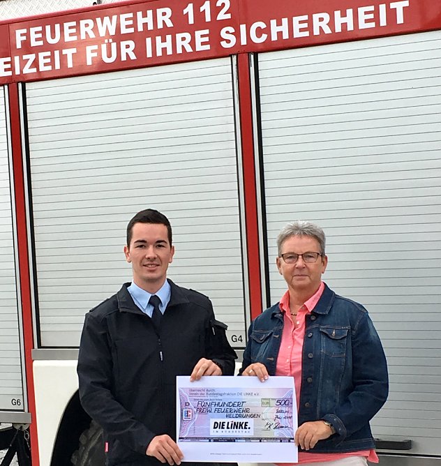 Unterst&uuml;tzung f&uuml;r die Feuerwehr Heldrungen (Foto: Erik Zimmermann)