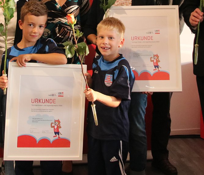 Ehrung des VfB Oldisleben und TGS Oldisleben (Foto: LSB Th&uuml;ringen)