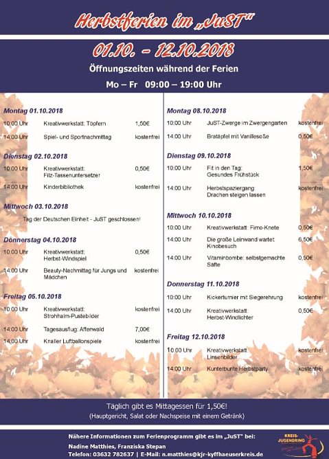 Herbstferien im JuST (Foto: JUST)