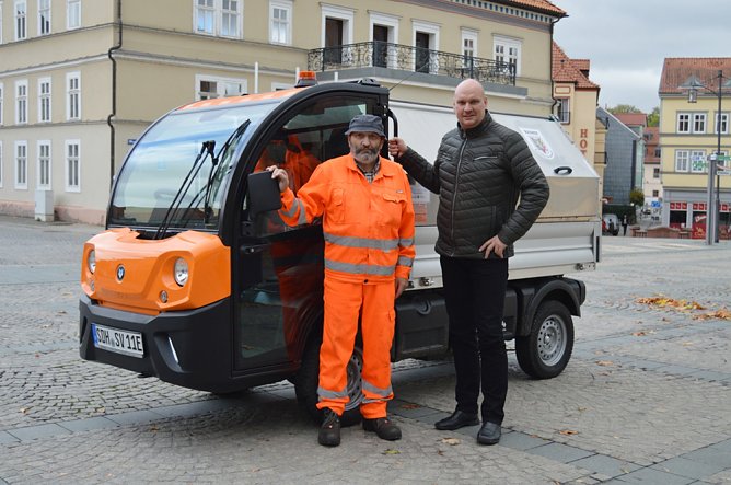 Müllauto elektrisch mobil (Foto: Stadt Sondershausen) Müllauto elektrisch mobil (Foto: Stadt Sondershausen)