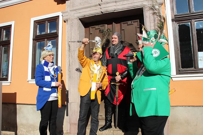 Steffen der Grimmige verteidigte sein Rathaus (Foto: Karl-Heinz Herrmann) Steffen der Grimmige verteidigte sein Rathaus (Foto: Karl-Heinz Herrmann)