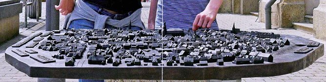 Stadtmodell aus Bronze (Foto: Stadt Sondershausen)