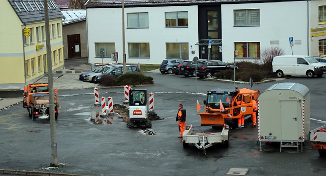 Parkplatz gesperrt (Foto: Karl-Heinz Herrmann)