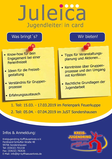 Juleica-Schulung 2019 (Foto: Kreisjugendring) Juleica-Schulung 2019 (Foto: Kreisjugendring)