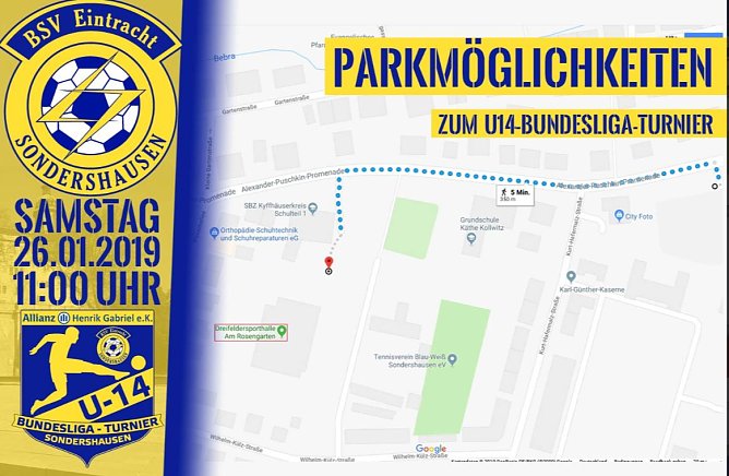 Parken zum U-14-Bundesliga-Turnier (Foto: BSV Eintracht Sondershausen)