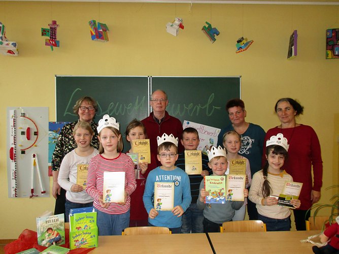 Sie sind Hohenebra�s Lesek&ouml;nige (Foto: F&ouml;rderverein GS Hohenebra)