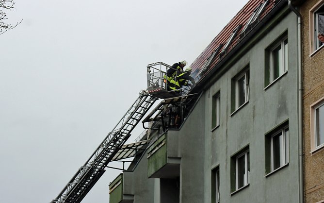 Balkonbrand in Sondershausen (Foto: Karl-Heinz Herrmann)