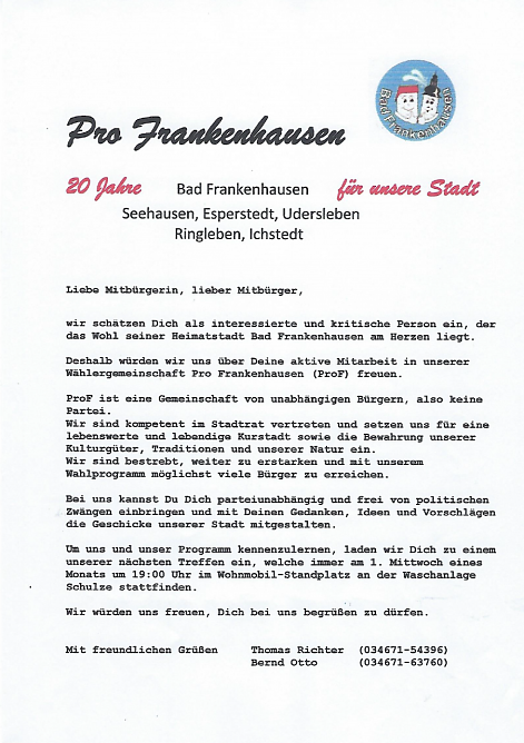 Pro Frankenhausen trifft sich (Foto: Pro Frankenhausen)