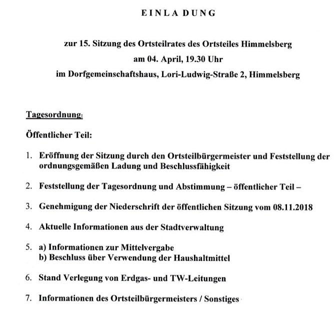 Termine, Termine (Foto: Stadt Sondershausen)