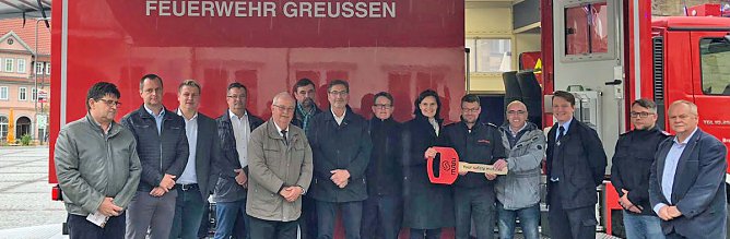 Neuer Ger&auml;tewagen f&uuml;r FFW Greu&szlig;en (Foto: Landratsamt Kyffh&auml;userkreis)