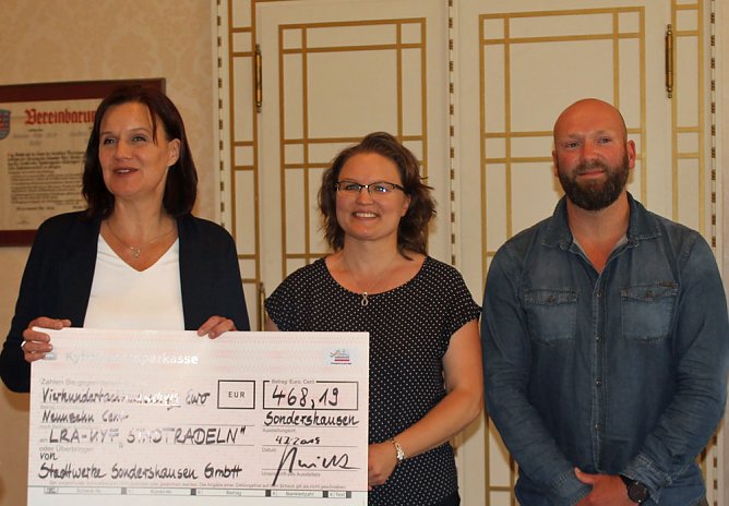 Stadtradeln unterstützt (Foto: Stadtwerke Sondershausen) Stadtradeln unterstützt (Foto: Stadtwerke Sondershausen)