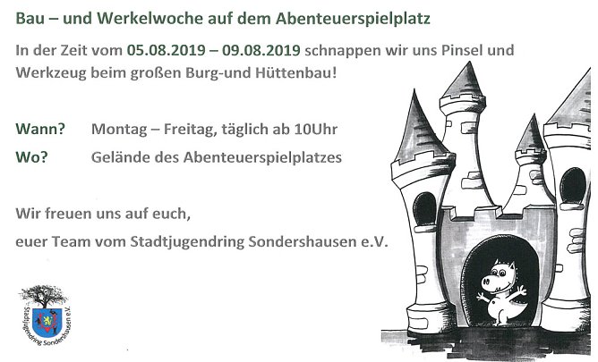 Bau- und Werkelwoche auf dem Abenteuerspielplatz (Foto: Stadtjugendring) Bau- und Werkelwoche auf dem Abenteuerspielplatz (Foto: Stadtjugendring)