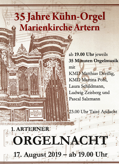 1. Arterner Orgelnacht (Foto: privat) 1. Arterner Orgelnacht (Foto: privat)