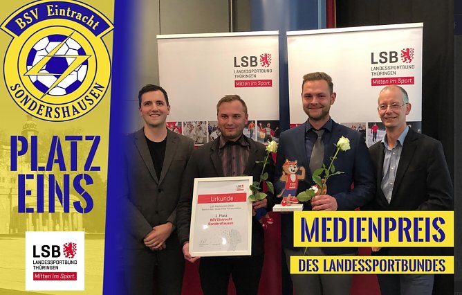 Verleihung des diesjährigen Medienpreises (Foto: BSV Eintracht Sondershausen) Verleihung des diesjährigen Medienpreises (Foto: BSV Eintracht Sondershausen)