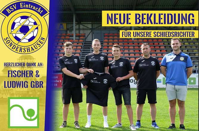 Neue Kleidung f&uuml;r unsere Schiris (Foto: BSV Eintracht Sondershausen)
