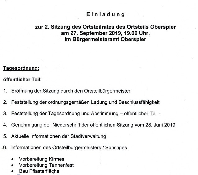 Hauptausschuss, Einwohnerversammlung und mehr (Foto: Stadt Sondershausen)