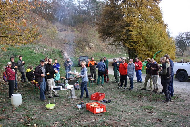 Pflegeeinsatz nahe Barbarossah&ouml;hle (Foto: Sabine Pusch)