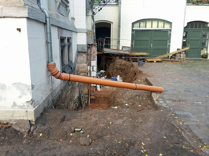 Bauarbeiten am Carl-Corbach-Club (Foto: Karl-Heinz Herrmann) Bauarbeiten am Carl-Corbach-Club (Foto: Karl-Heinz Herrmann)