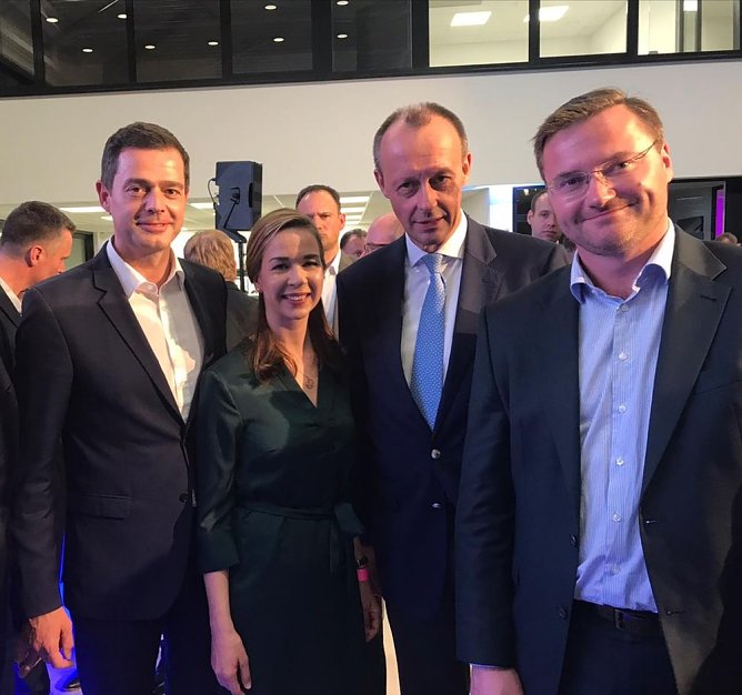 Redefeuerwerk mit Friedrich Merz und Mike Mohring in Nordhausen (Foto: Stefan Schard)