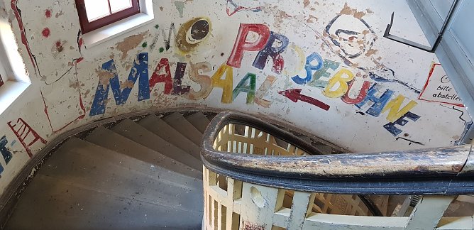 Treppe zum Malsaal (Foto: Theater Nordhausen)