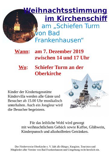 Weihnachtsnachmittag am Schiefen Turm (Foto: Verein)