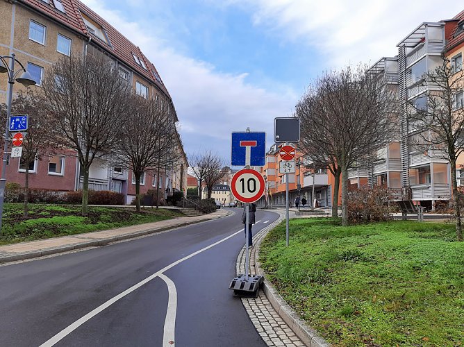 Ver&auml;nderte Verkehrsf&uuml;hrung in Sondershausen (Foto: Karl-Heinz Herrmann)