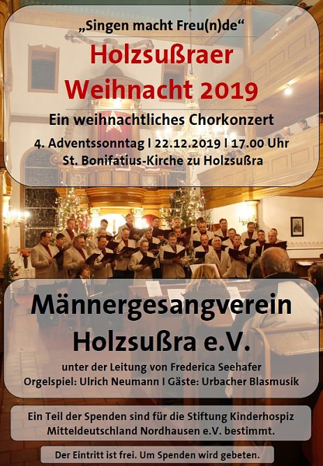 Weihnachtskonzert in Holzsu&szlig;ra (Foto: privat)