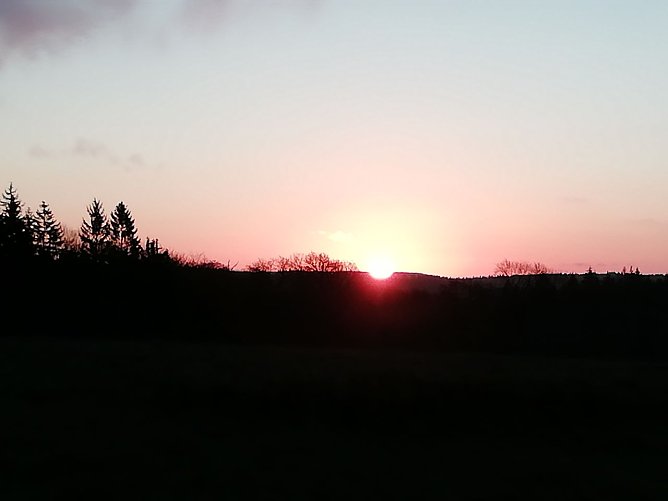 Sonnenaufgang über dem Südharz (Foto: W. Jörgens) Sonnenaufgang über dem Südharz (Foto: W. Jörgens)