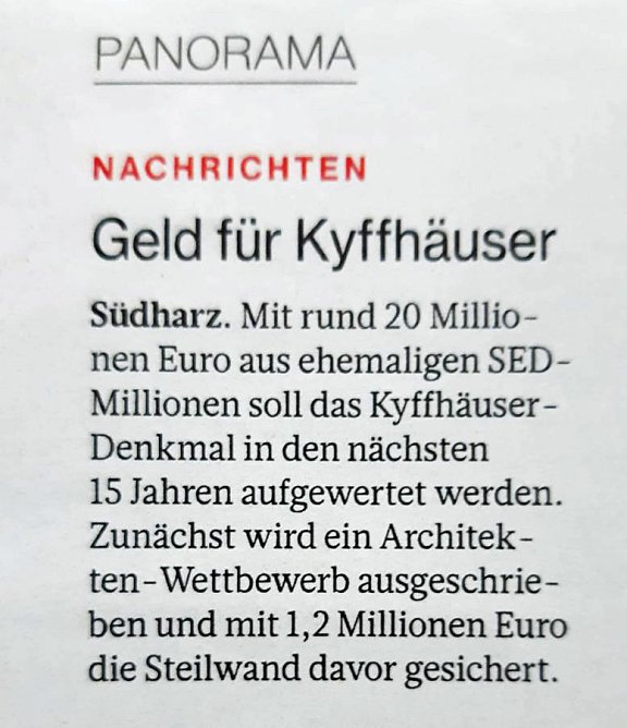 20 Millionen für das Kyffhäuserdenkmal? (Foto: Super-Illu) 20 Millionen für das Kyffhäuserdenkmal? (Foto: Super-Illu)