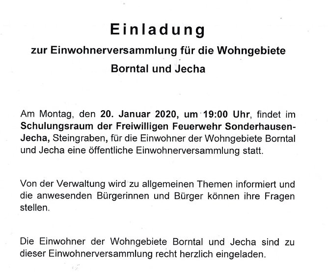 Einwohnerversammlung und Hauptausschuss (Foto: Stadt Sondershausen)